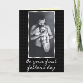 Auf deinem ersten Vatertag Foto Karte
