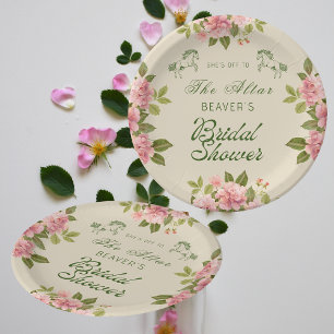 Auf dem Altar Derby Floral Brautparty Pappteller