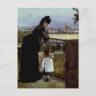 Auf dem Balkon von Berthe Morisot Postkarte
