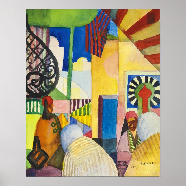 Auf dem Basar | Auguste Macke | Poster (Vorne)