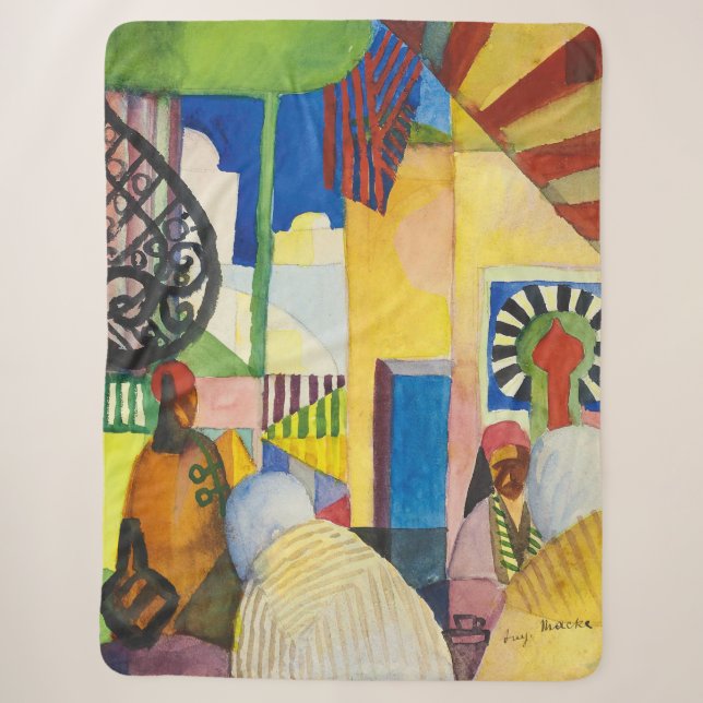 Auf dem Basar | Auguste Macke | Sherpadecke (Vorderseite)