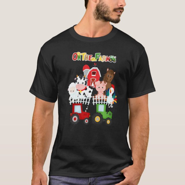 Auf dem Bauernhof Barnyard Landtiere Niedlichen Kl T-Shirt (Vorderseite)
