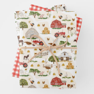 Auf dem Bauernhof - Tiere Geschenkpapier Set