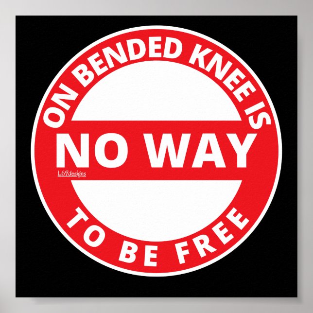 AUF DEM BENUTZTEN KNEE IST KEINE MÖGLICHKEIT FREI  POSTER (Vorne)