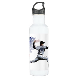 Auf dem Berg - Baseball-Pitcher-Tischset Edelstahlflasche