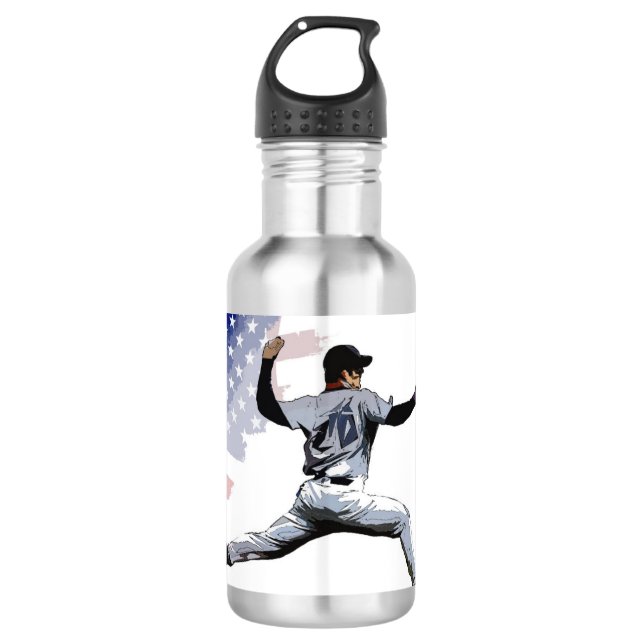 Auf dem Berg - Baseball-Pitcher-Tischset Edelstahlflasche (Vorderseite)