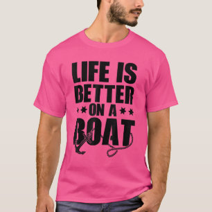 Auf dem Boot Sailboat Kapitän Segelschiff Schiff 4 T-Shirt