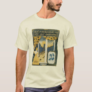 Auf dem Broadway gibt es ein gebrochenes Herz für T-Shirt