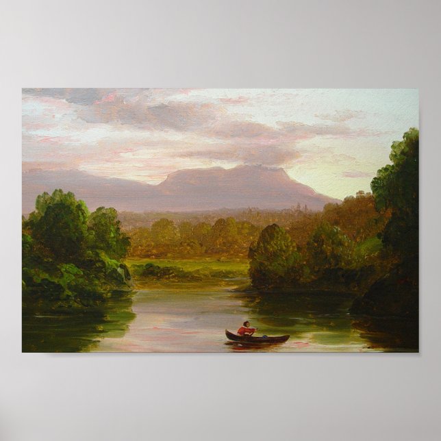 Auf dem Catskill Creek, Sunset (Cole 1845-47) Poster (Vorne)