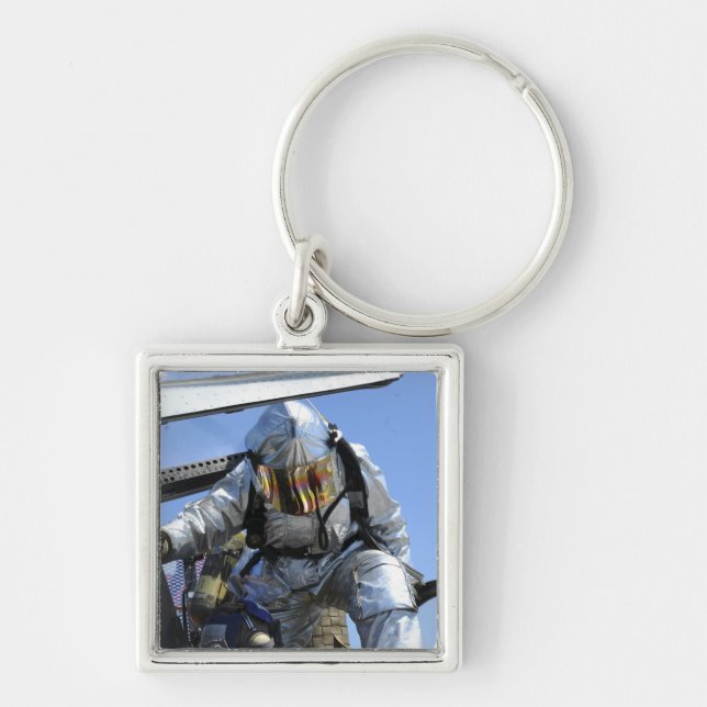 Auf dem Cockpit wird eine Rettungsübung durchgefüh Schlüsselanhänger (Vorne)