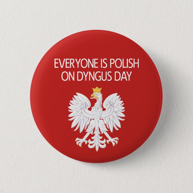 Auf dem Dyngus-Day-Button für alle Polnisch Button (Vorderseite)