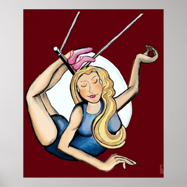 Auf dem fliegenden Trapez Poster (Vorne)