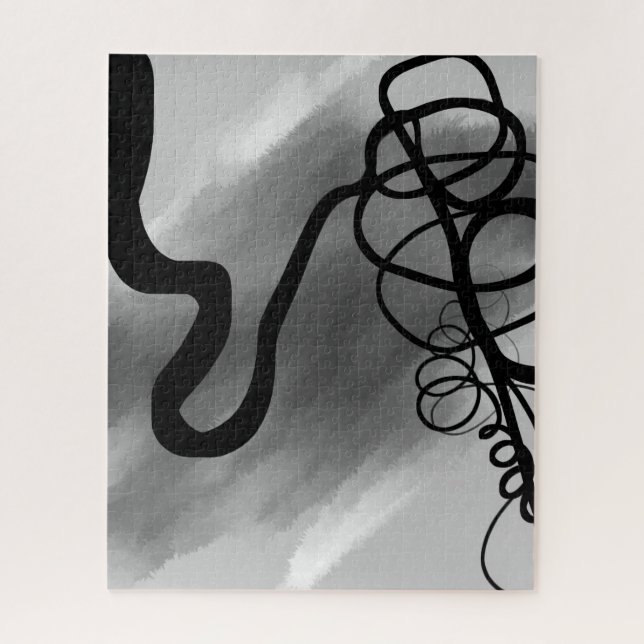 Auf dem Grid: Abstrakt Schwarz und Grau (Vertikal)