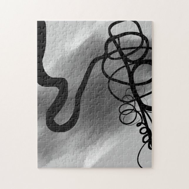 Auf dem Grid: Abstrakt Schwarz und Grau (Vertikal)