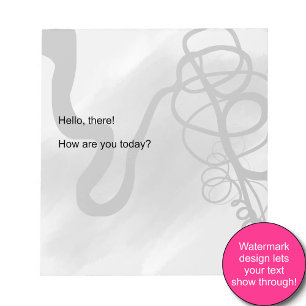 Auf dem Grid: Abstrakt Schwarz und Grau Notizblock