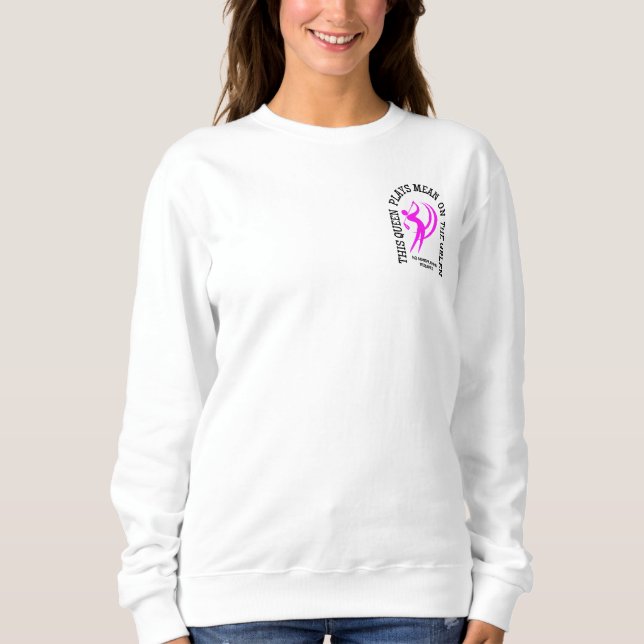 AUF DEM GRÜN GEMEINE DamengolfQUEEN Sweatshirt (Vorderseite)