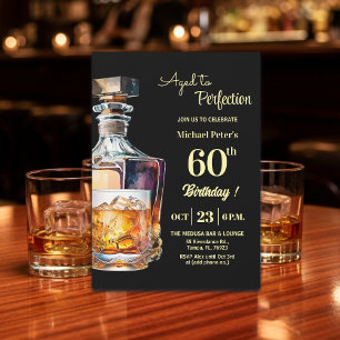 Auf dem Höhepunkt gereifter Whisky zum 60. Geburts Einladung