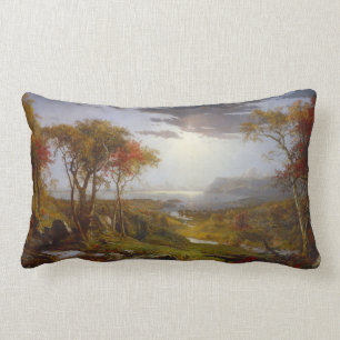 Auf dem Hudson 1860 (Öl auf Leinwand) Lendenkissen