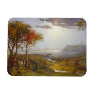Auf dem Hudson 1860 (Öl auf Leinwand) Magnet
