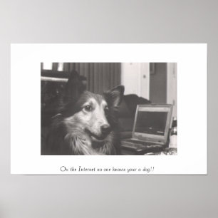 Auf dem Internet kennt niemand Ihr einen Hund!! Poster