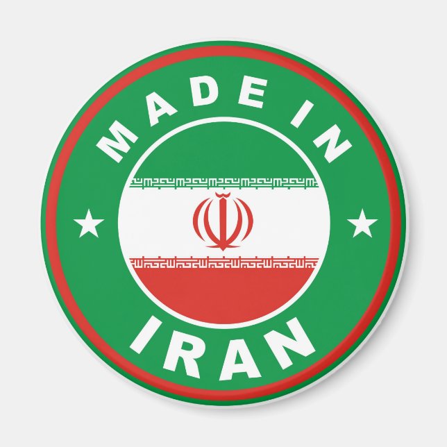auf dem iran-Länderetikett in runder Briefmarke Magnet (Vorne)