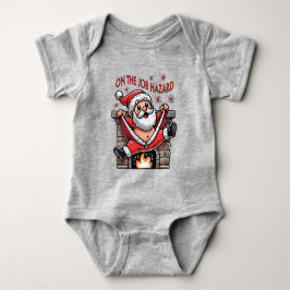 Auf dem Job Hazard Santa on Fire Baby Strampler