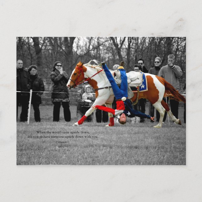 Auf dem Kopf Postkarte (Vorderseite)