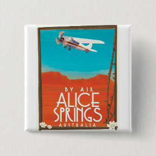 Auf dem Luftweg - Alice Springs Australien Button