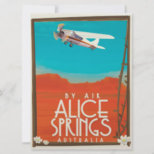 Auf dem Luftweg - Alice Springs Australien Einladung