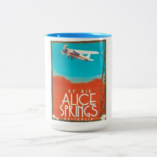 Auf dem Luftweg - Alice Springs Australien Zweifarbige Tasse
