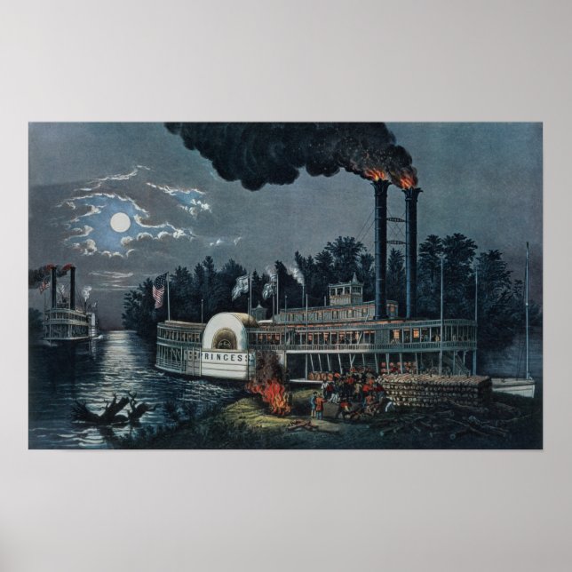 Auf dem Mississippi zusammenarbeiten Poster (Vorne)