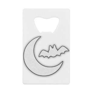 Auf dem Mond fliegende Fledermäuse, Witchy Niedlic Geldbeutel Flaschenöffner