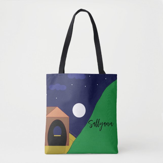 Auf dem Mond und auf dem Berg in Vermont Tasche (Vorderseite)