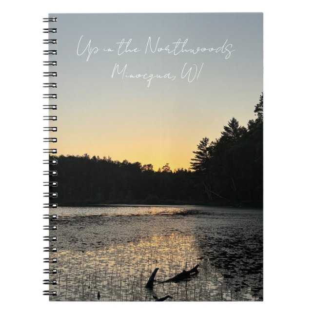 Auf dem Northwoods Lake Foto Notebook Notizblock (Vorderseite)
