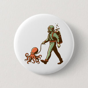 Auf dem Oktopus laufen Button