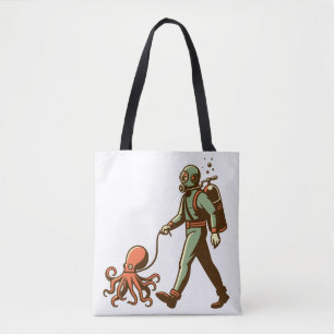 Auf dem Oktopus laufen Tasche