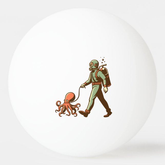 Auf dem Oktopus laufen Tischtennisball (Vorderseite)