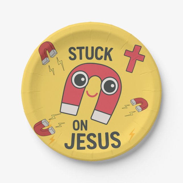 Auf dem Party Jesu-Christlicher Kinder feststecken Pappteller (Vorderseite)