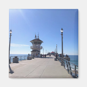 Auf dem Pier, Huntington Beach, Kalifornien Magnet