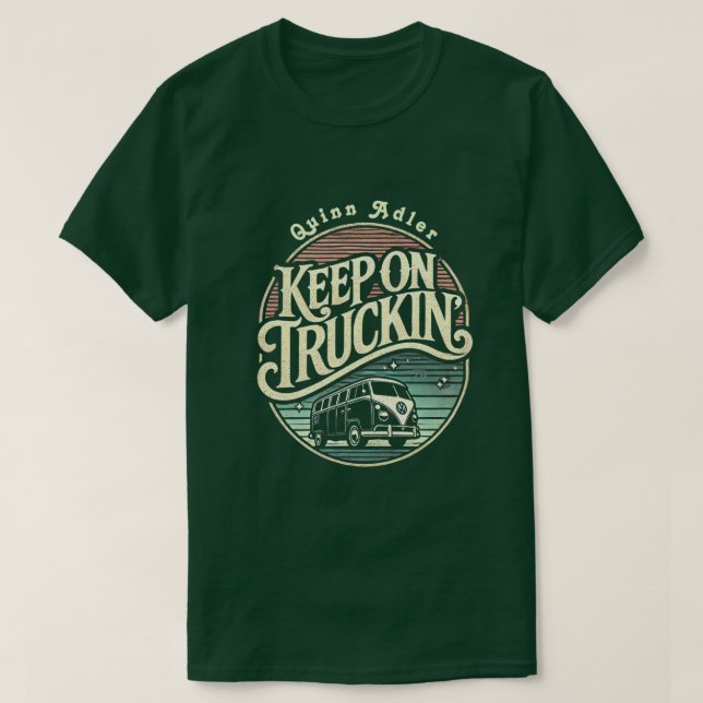 Auf dem Retro-60er-T - Shirt von Truckin behalten (Design vorne)