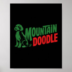 Auf dem Rückberg Doodle-Hundefreunde Retro-Outdoor Poster