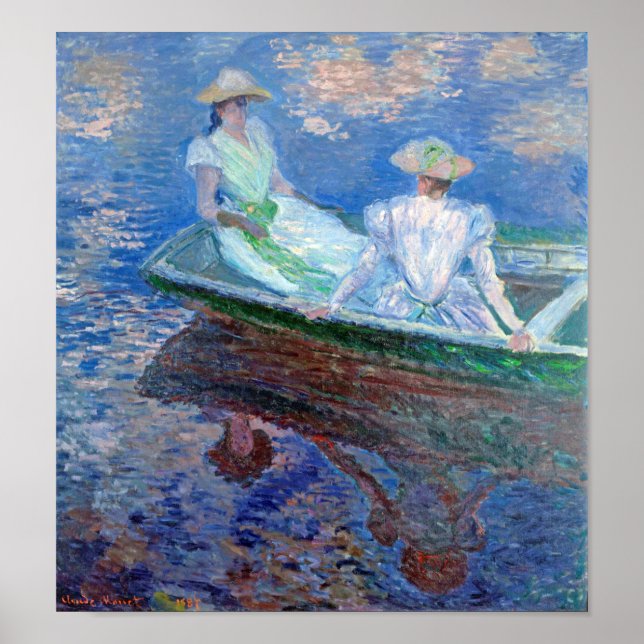 Auf dem Schiff, Monet Poster (Vorne)