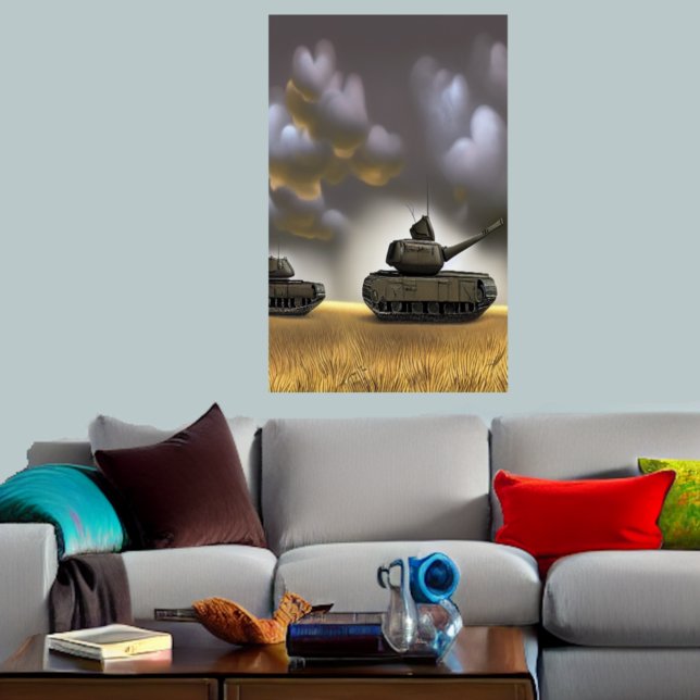 Auf dem Schlachtfeld | AI Art Poster (Von Creator hochgeladen)