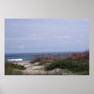 Auf dem Strand in Ocracoke Poster