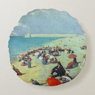 Auf dem Strand Rundes Kissen
