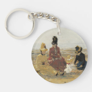 Auf dem Strand Trouville 1887 Schlüsselanhänger