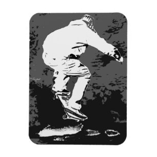 Auf dem Sturm reiten - Skateboarder Magnet