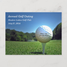 Auf dem T-Shirt Golf Einladung
