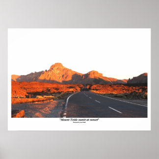 Auf dem Teide bei Sonnenuntergang Poster