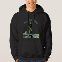 Auf dem Trittbrett mit Trittbrett fahren und surfe Hoodie